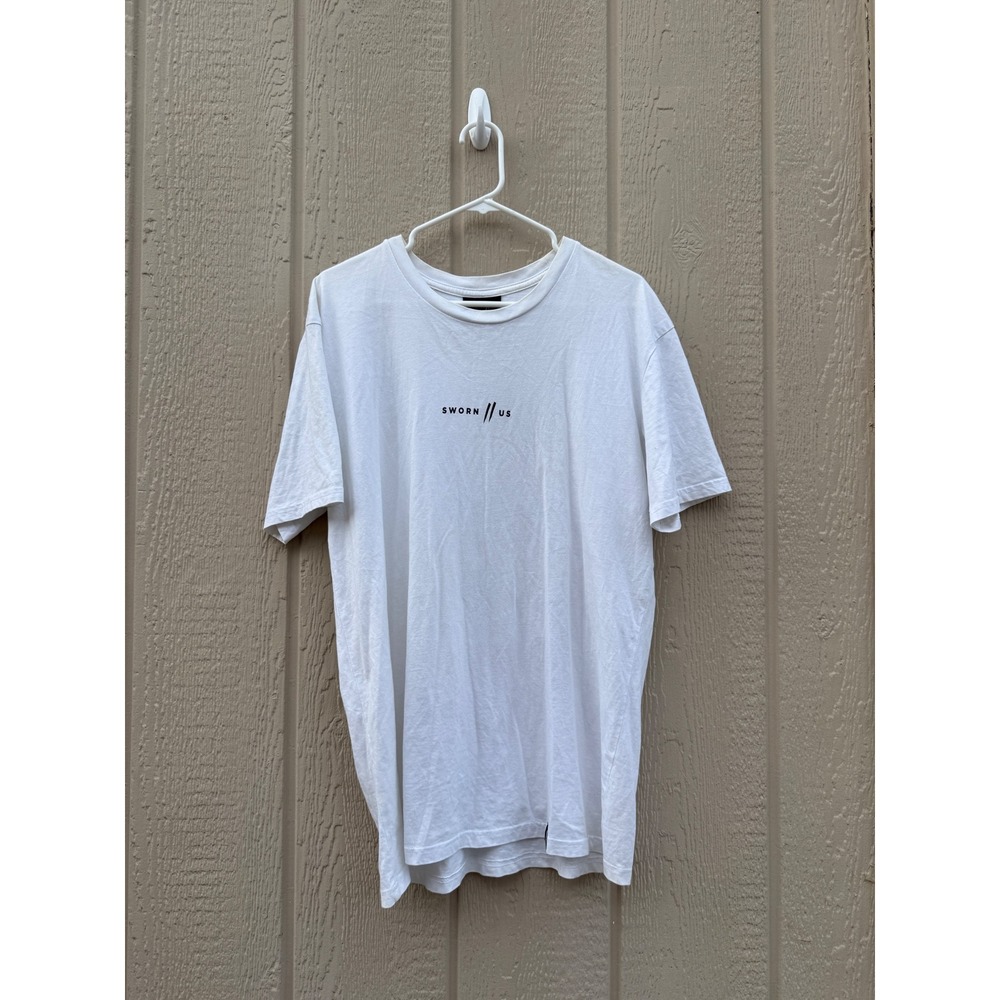 Sworn To Us Large T-Shirt Streetwear Minimalist Cotton Graphic Tee